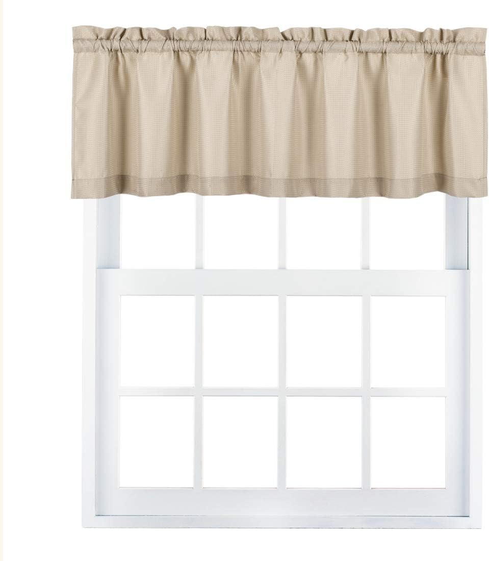 Valea Home Taupe Waffle Water Repellent Valance