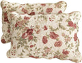Vctops Floral Patchwork Cotton Pillow Shams Set
