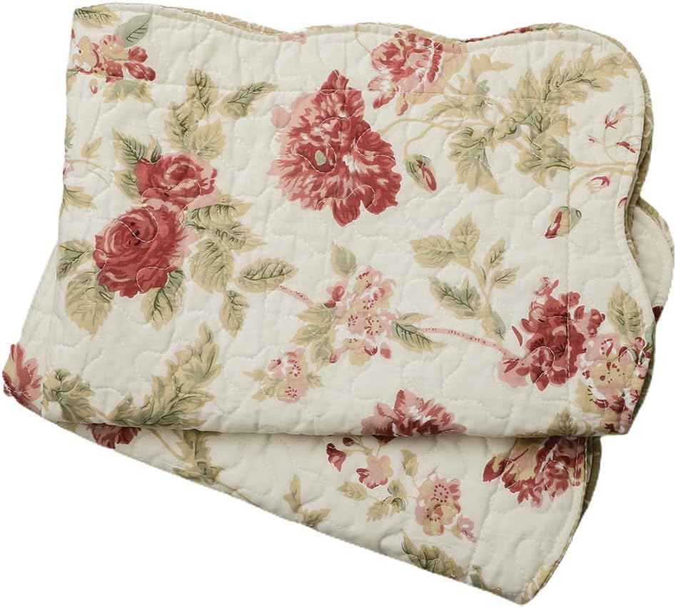 Vctops Floral Patchwork Cotton Pillow Shams Set