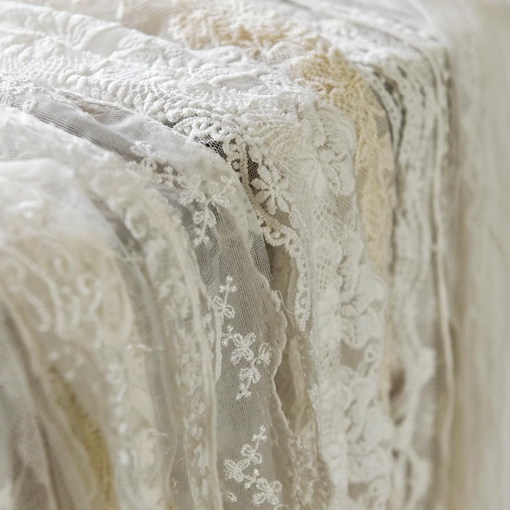 Ivory Crochet Boho Cotton Valance