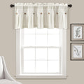 Lush Decor Off White Linen Button Valance