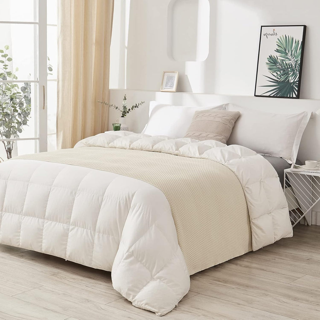 Longhui Cream Knitted Cotton Throw Blanket
