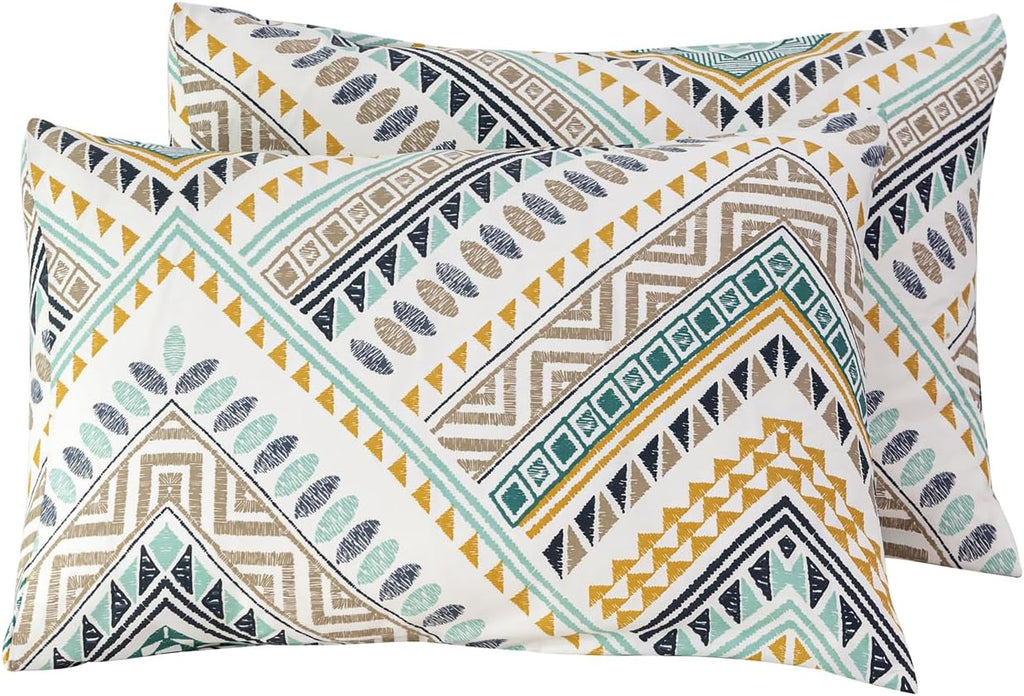 Susybao Cotton Boho Geometric Pillowcases Set