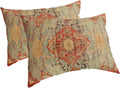 Orange Geometric Boho Envelope Pillowcases Set