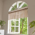 Natural Tassel Striped Linen Boho Kitchen Valance