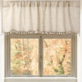 Moukeren Tassel Boho Linen Window Valance Set
