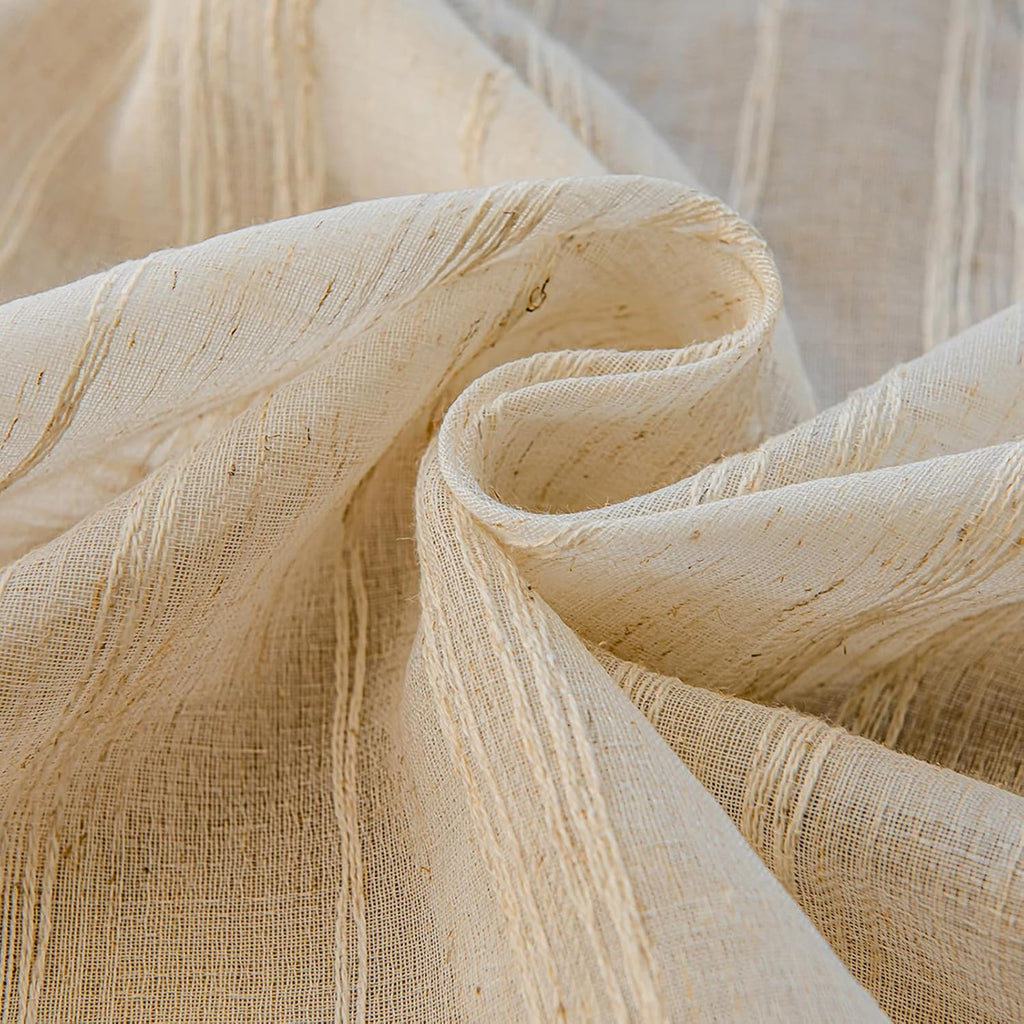 Deeprove Tassel Stripe Boho Linen Valance