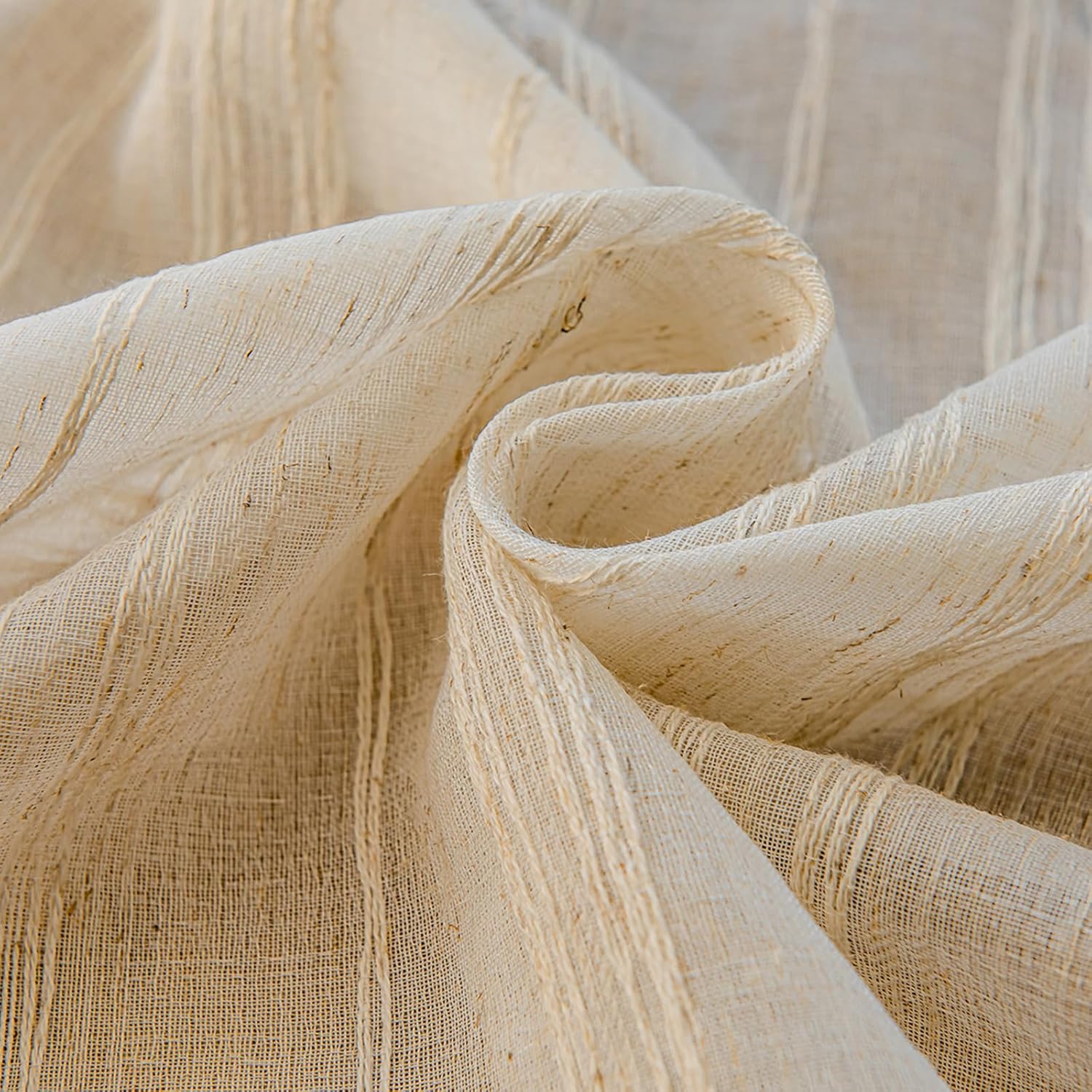 Deeprove Tassel Stripe Boho Linen Valance