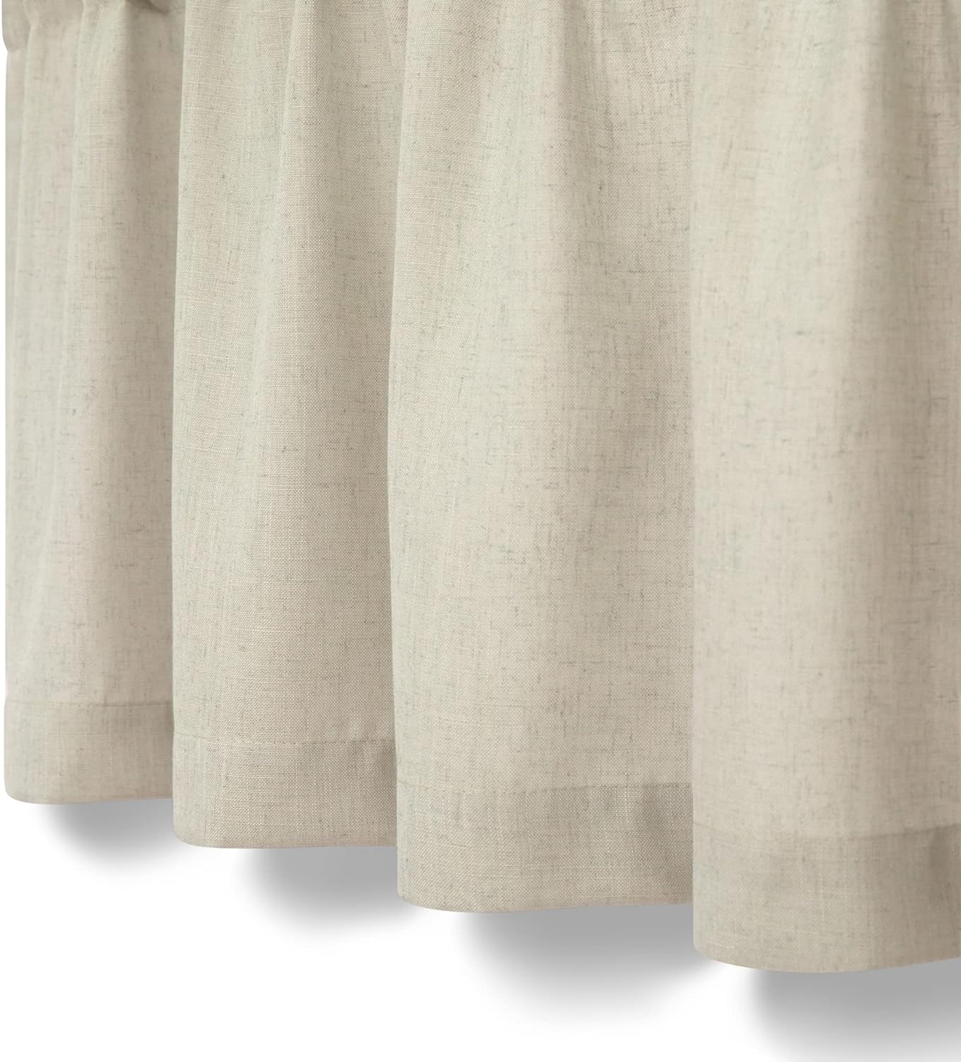 Tan Beige Linen Farmhouse Boho Kitchen Valance
