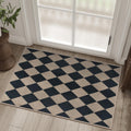 Rugalia Black Jute Washable Indoor Outdoor Rug