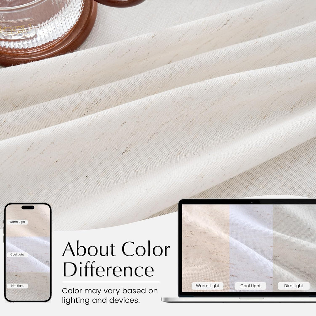 Pinch Pleat Linen Window Valance Set