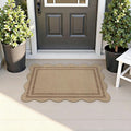 Washable Brown Jute Non Slip Entryway Rug