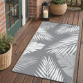 Genimo Grey White Reversible Waterproof Outdoor Rug