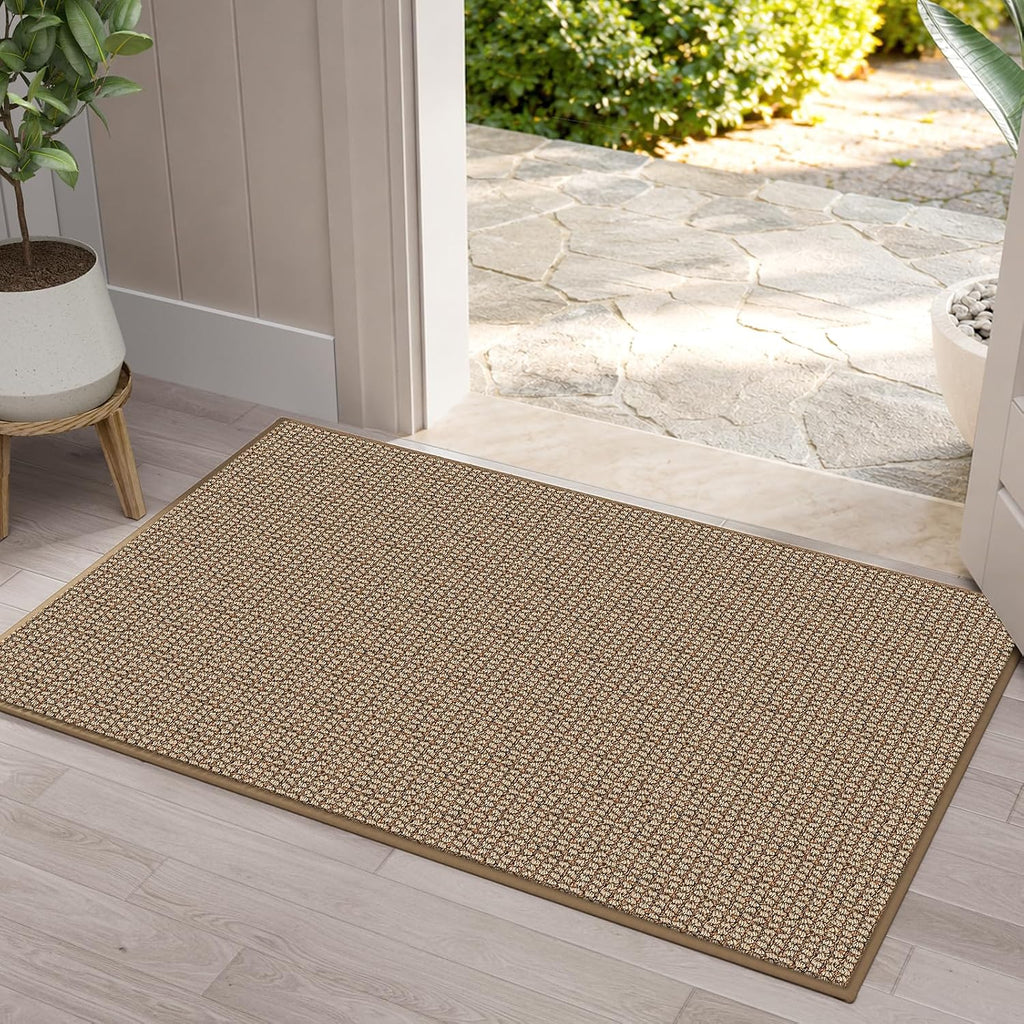 Light Brown Non Slip Absorbent Entryway Doormat