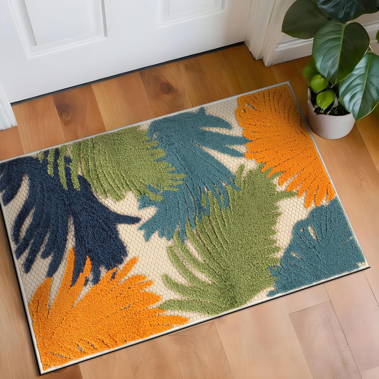 Rugshop Multi Floral Indoor Outdoor Rug