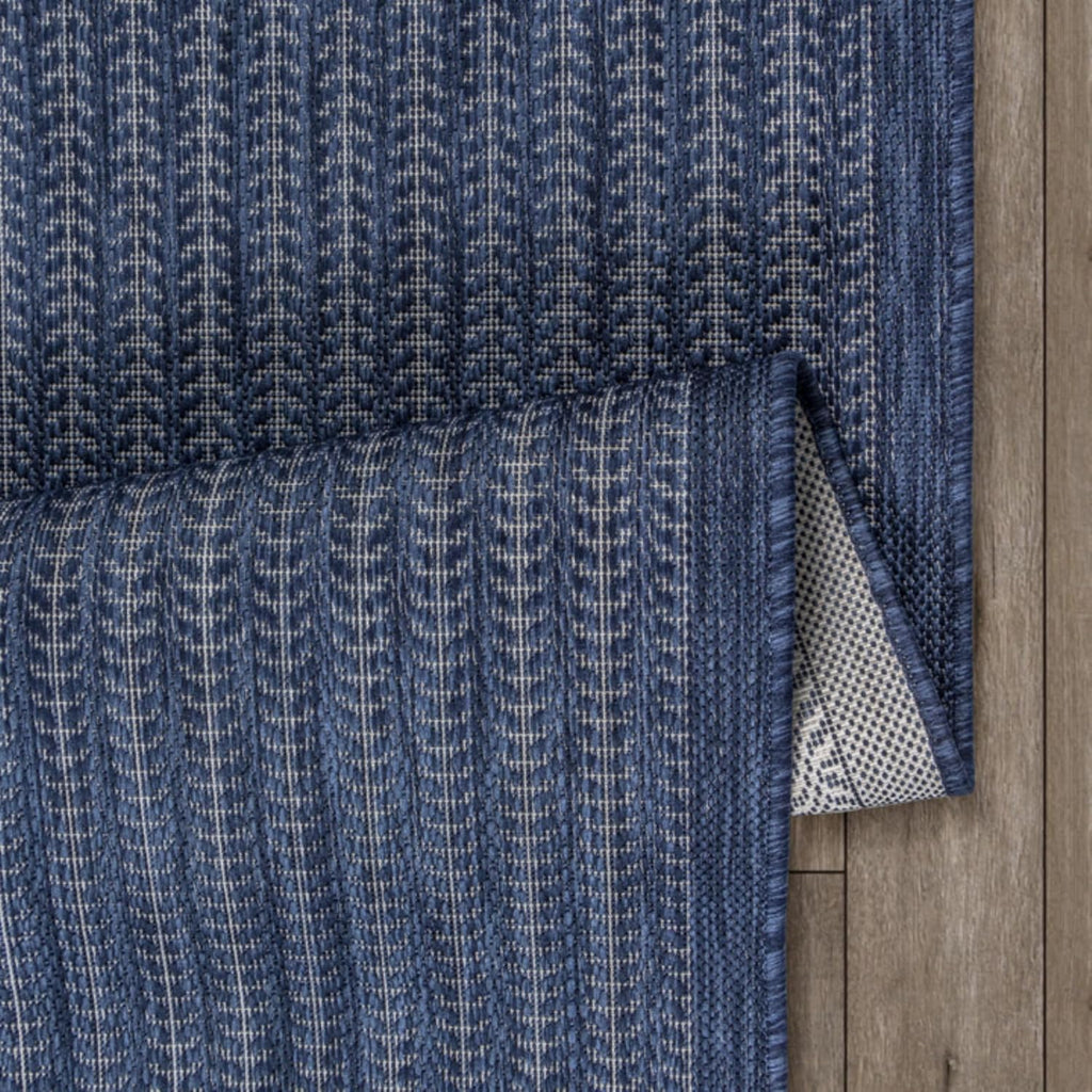 Adiva Indoor Outdoor Navy Rug 2'x3' Stain Resistant Mat