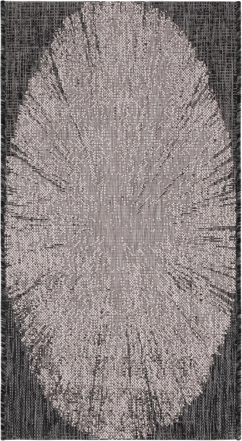 Safavieh Beige Black Easy Clean Outdoor Rug