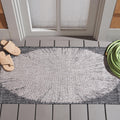 Safavieh Beige Black Easy Clean Outdoor Rug