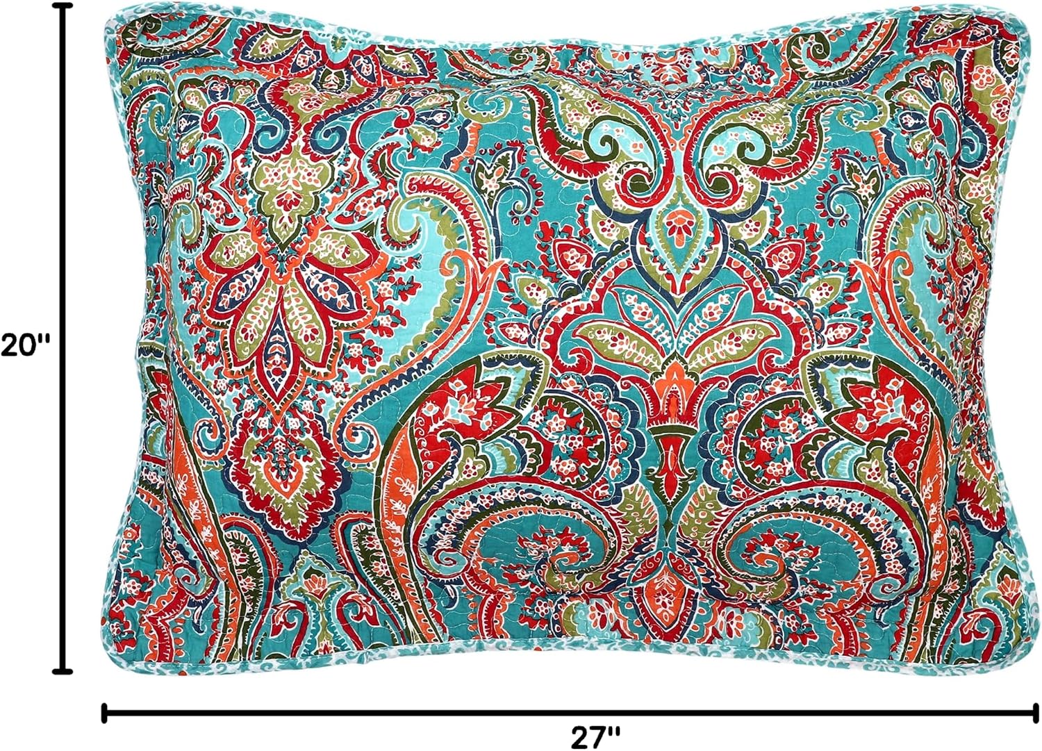 Cotton Floral Tie Closure Boho Pillow Shams