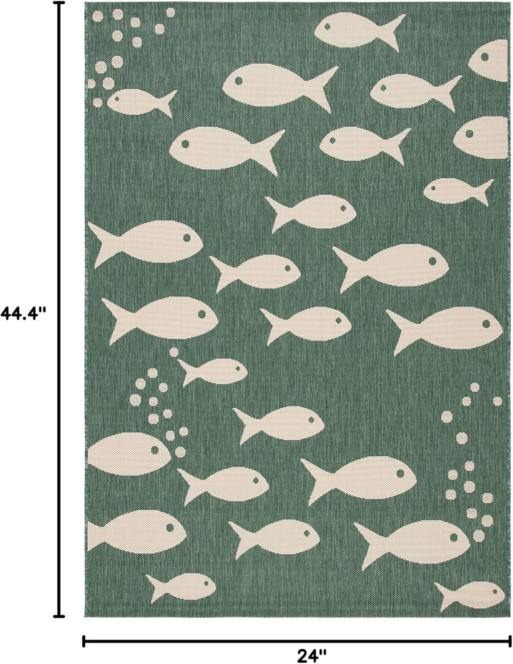 Safavieh Green Ivory Washable Outdoor Rug