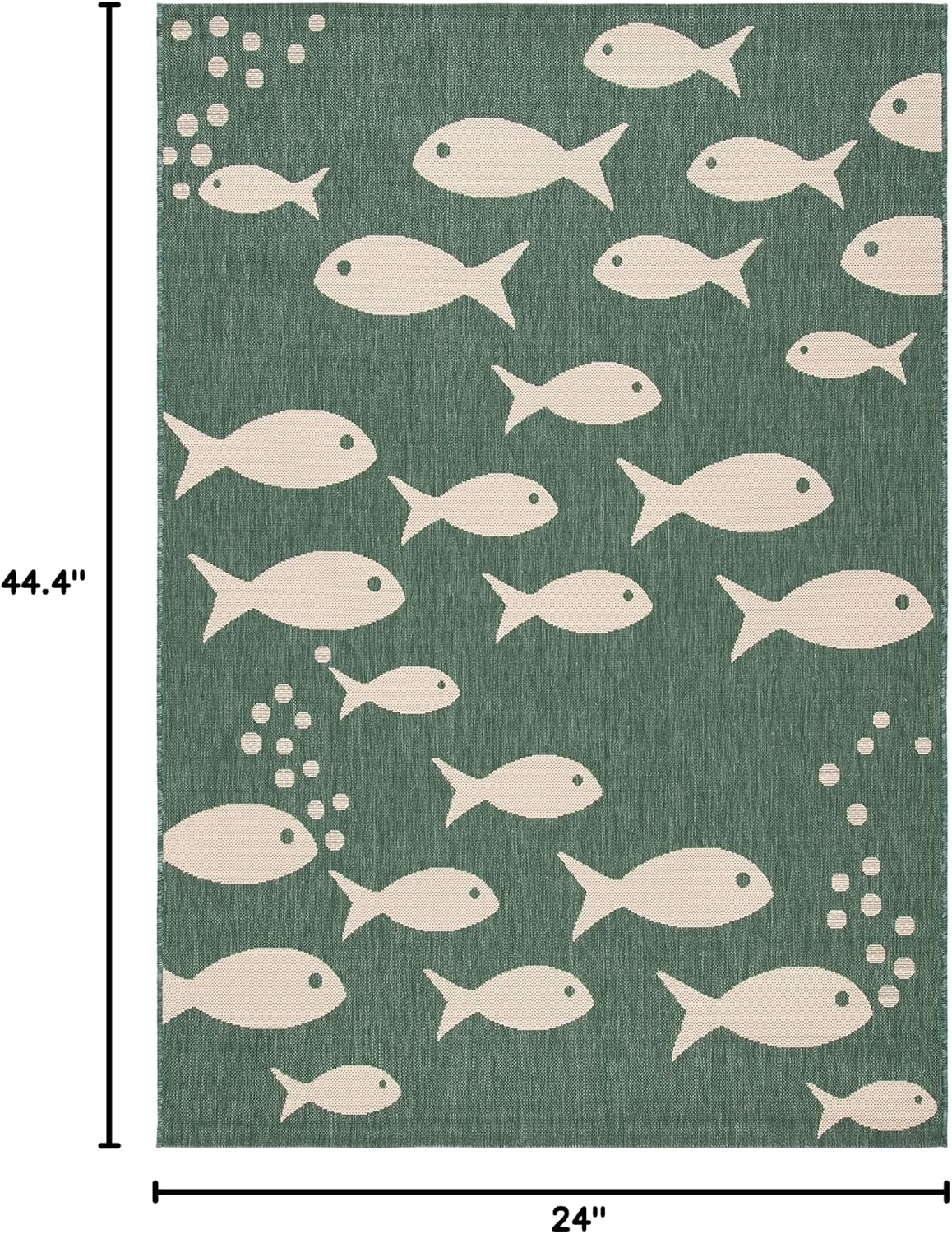 Safavieh Green Ivory Washable Outdoor Rug