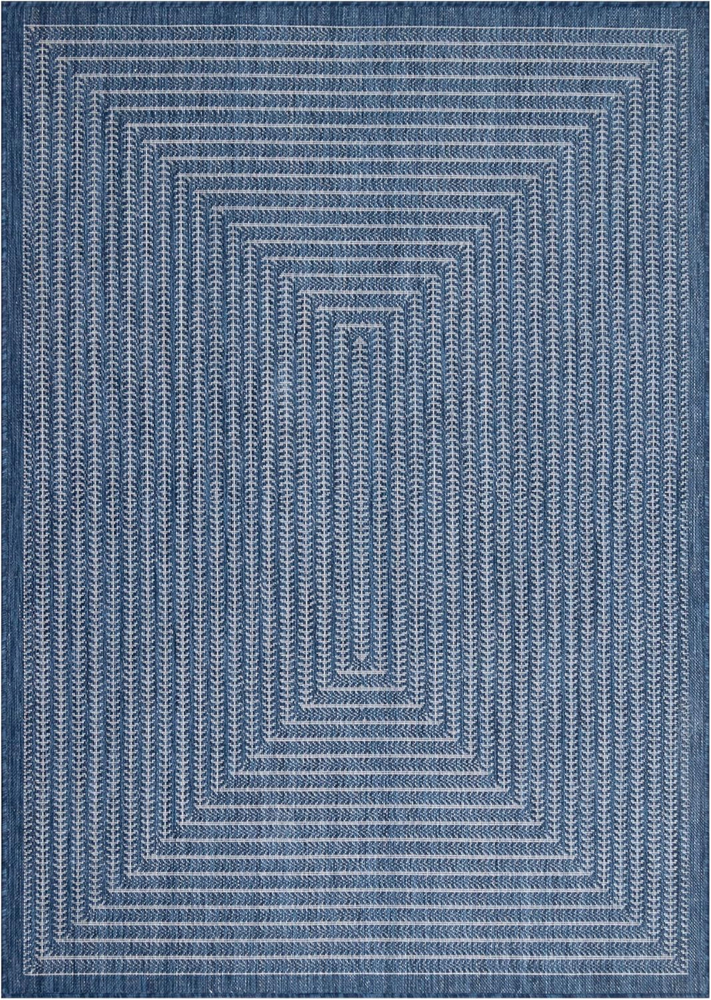 Adiva Indoor Outdoor Navy Rug 2'x3' Stain Resistant Mat