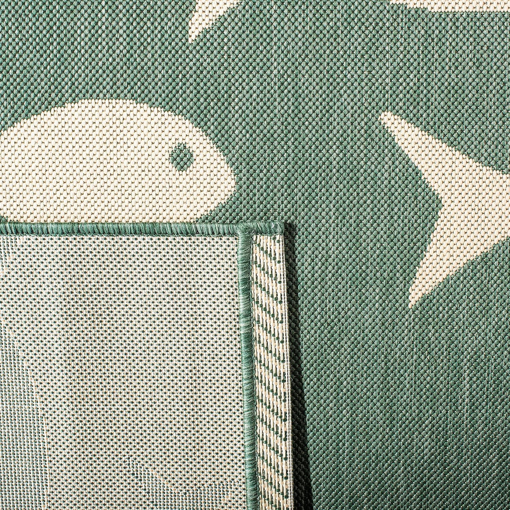 Safavieh Green Ivory Washable Outdoor Rug
