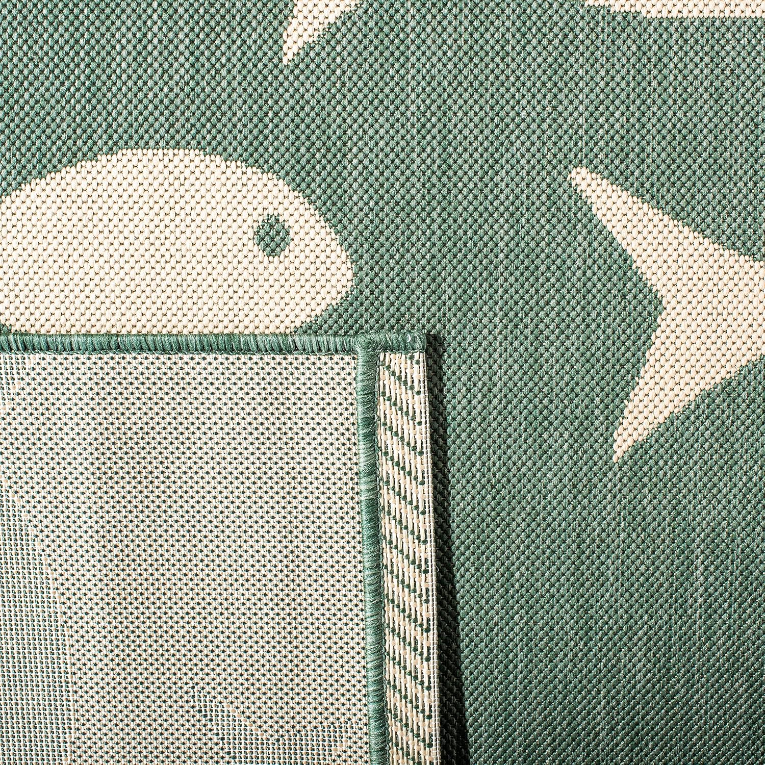 Safavieh Green Ivory Washable Outdoor Rug